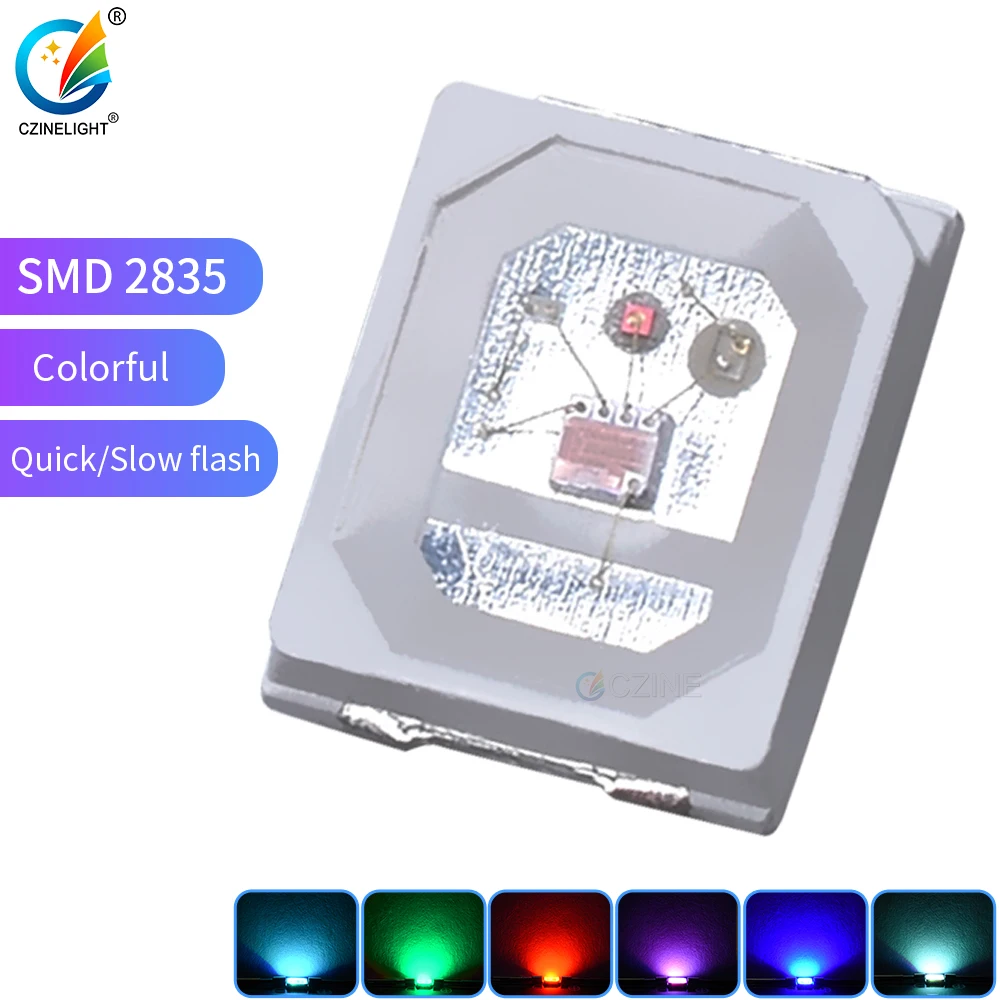 4000 Pz/Borsa Czinelight Vendita Calda 0.2W 2835 Rgb Smd Led Diodo A Emissione Rapida Flash E Flash Lento