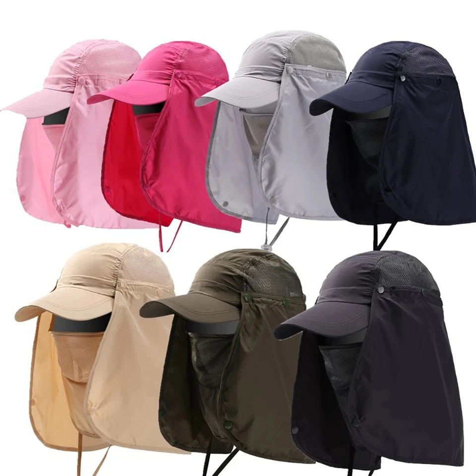 Fishing Hat Sun Protector Quick drying Cool Face Neck Cover Protection Anti UV Full Head Outdoor Sports Cap Headwaer sun hats fisherman hat fishing hats cooling caps