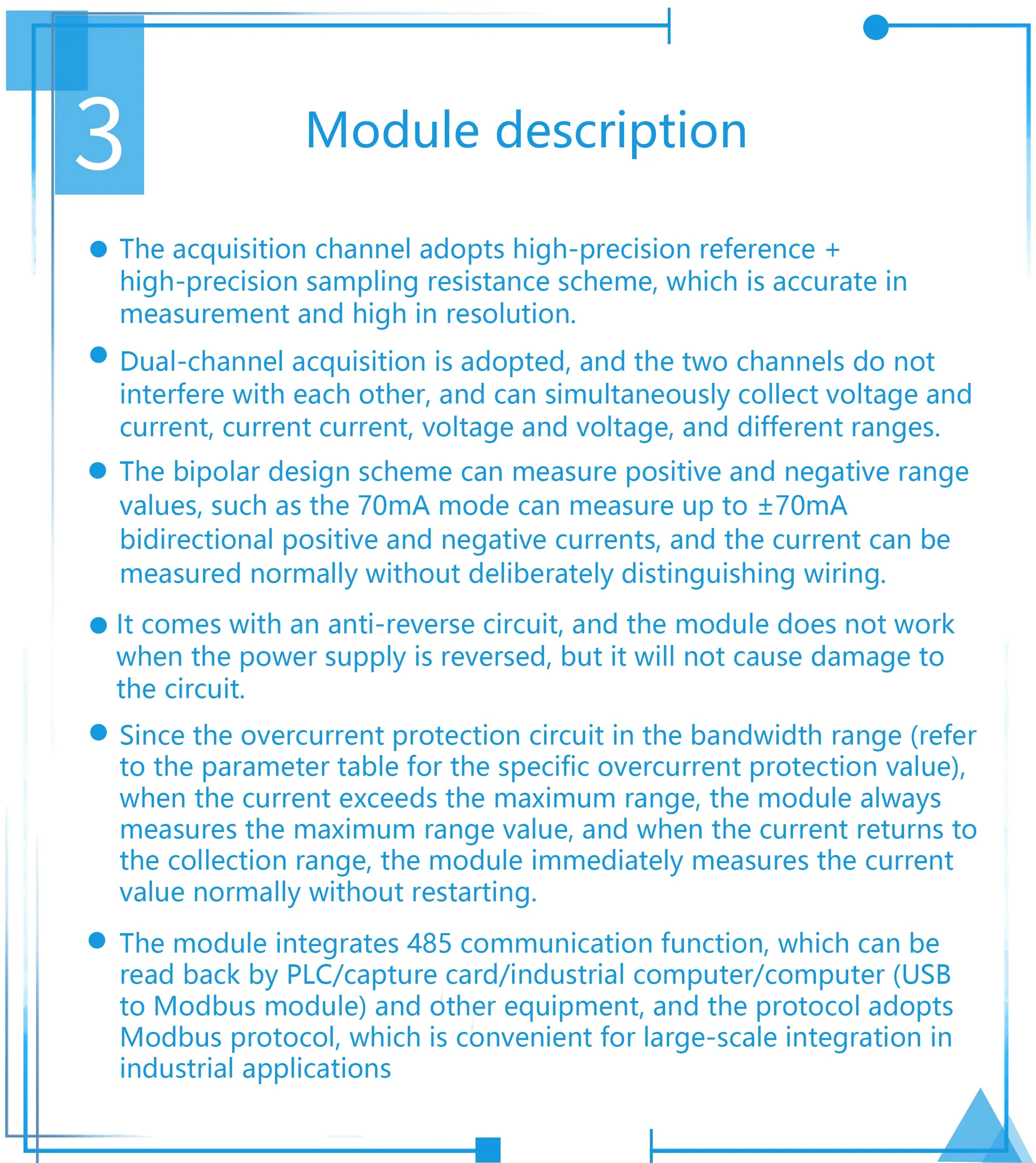 Voltage and current data acquisition card analog quantity acquisition module 0-1