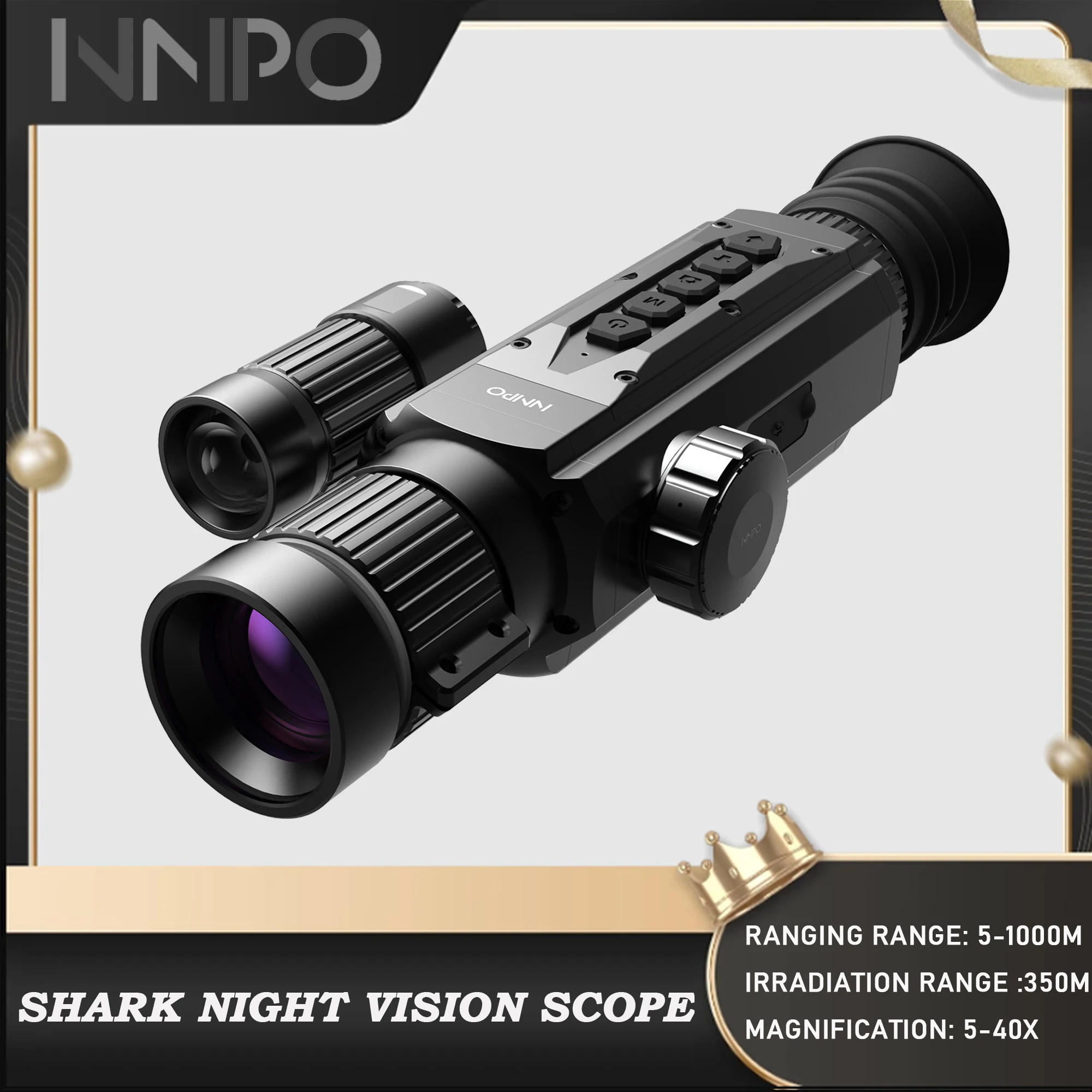 Цифровой прибор ночного видения NNPO SHARK75 IR 350 5-40x Wi-Fi, высококачественный водонепроницаемый фото-и видеорегистратор нм/Нм VS nvpard 008