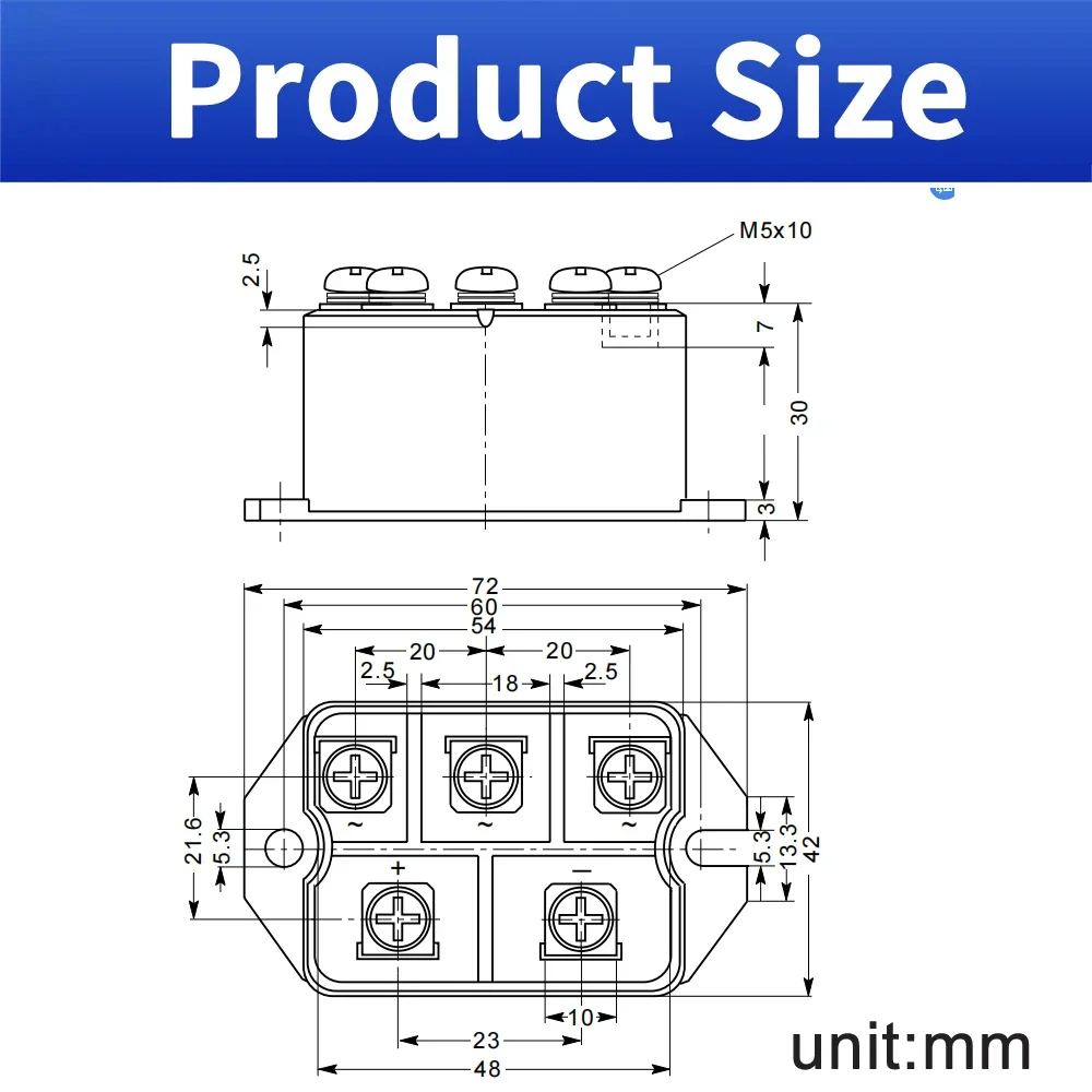 200A three-phase rectifier bridge module vuo profile MDS200A AC input DC output 1600V