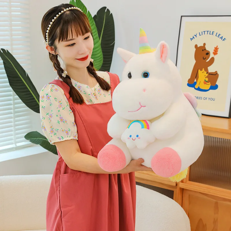 

Hallowmas Giant Kawaii Unicorn Plush Toys Soft Stuffed Dolls Animal Horse Sleeping Pillow For Boys Girls Birthday Gift Kids Toy