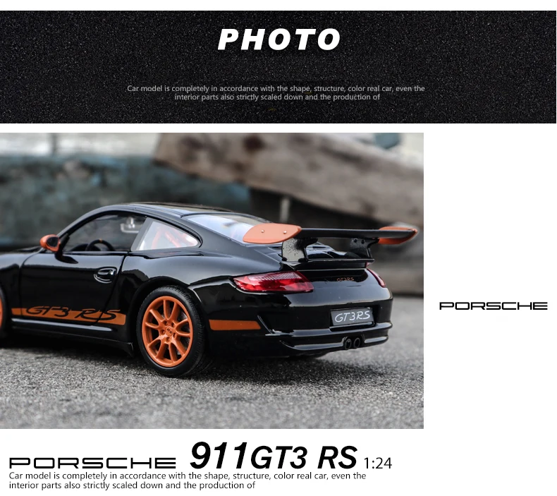 Porsche 911 Porsche RS 997 1:24 Ölçekli Model Araba