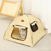 The New Three-color Tent Nest With Its Own Door Curtain Four Seasons General Ventilation Without Flavor Closed Warm Pet Nest 2