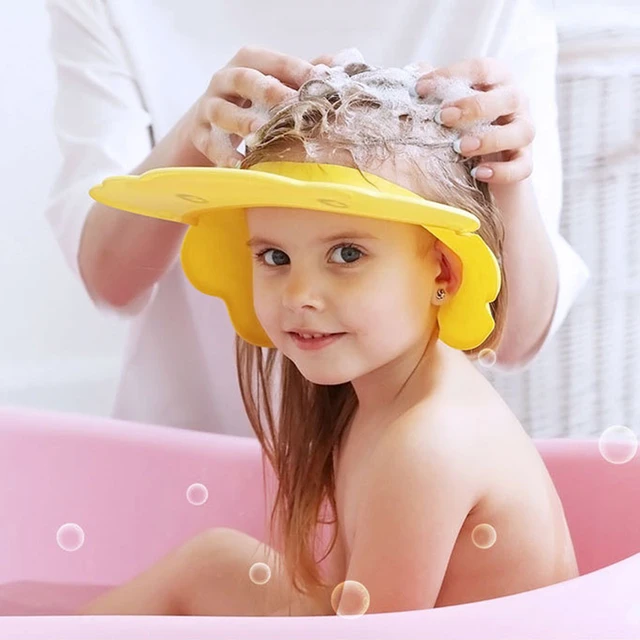 Comprar Gorros de visera para lavar el cabello para niños pequeños, gorro  de ducha de baño con champú, cuidado del bebé