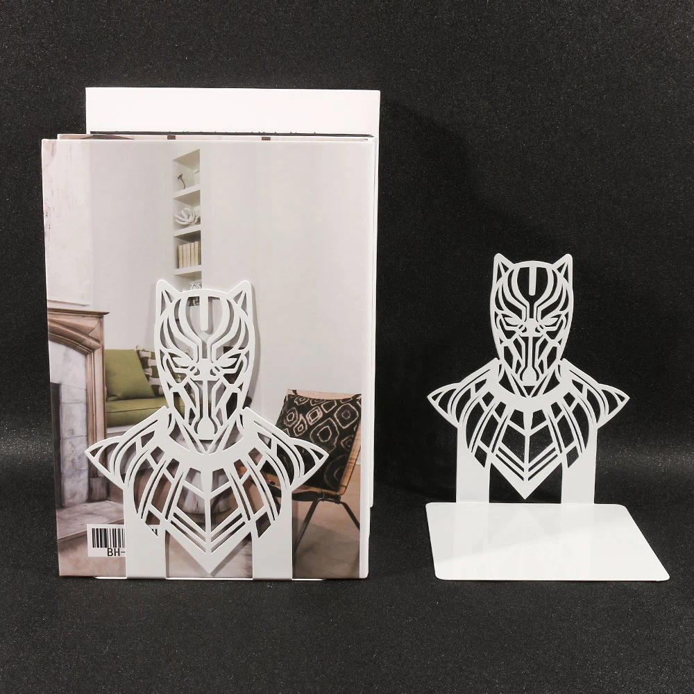 Marvel Black Panther Metal Bookends for Shelf Classic Figure Collection Decoration Books Support Stands Gifts for Fans 4