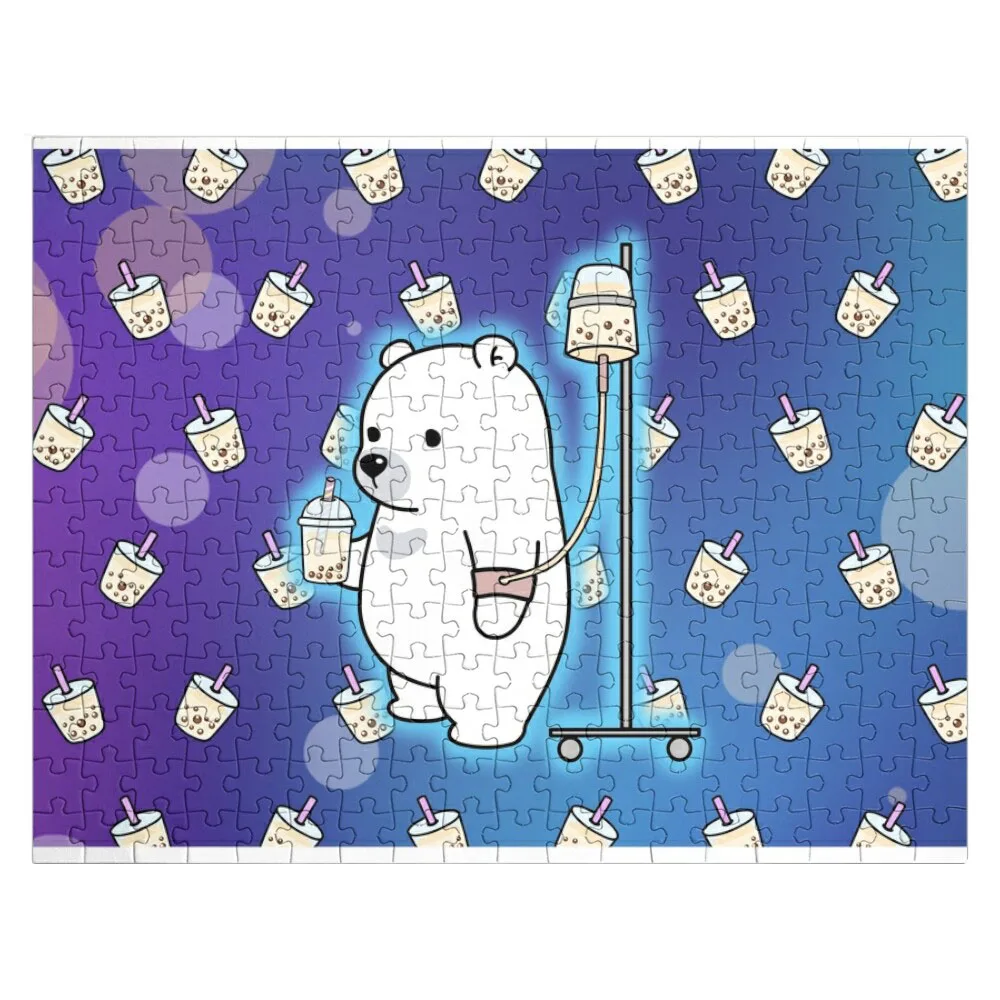 Boba Space Bear with Boba Background Jigsaw Puzzle Personalized Photo Gift Scale Motors Baby Toy