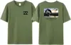 2025 Wave New Men's Summer Billa-bong T-shirt 100% Cotton Double Sided Printing High Quality Casual Top Tees 4