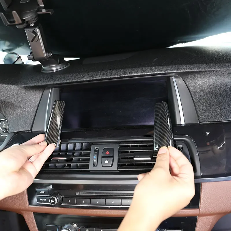 

For BMW 5 Series F10 2014-2017 ABS Car Central Control Navigation Display Screen Both Sides Covers Trim Sticker Car Accessories
