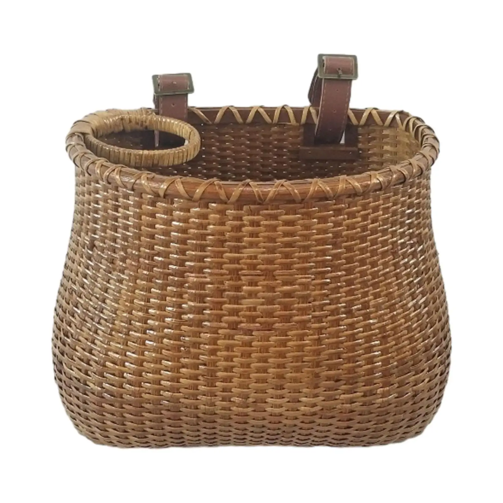 Bike Basket with Coffee Cup Holder Cycling Basket for Shopping Camping