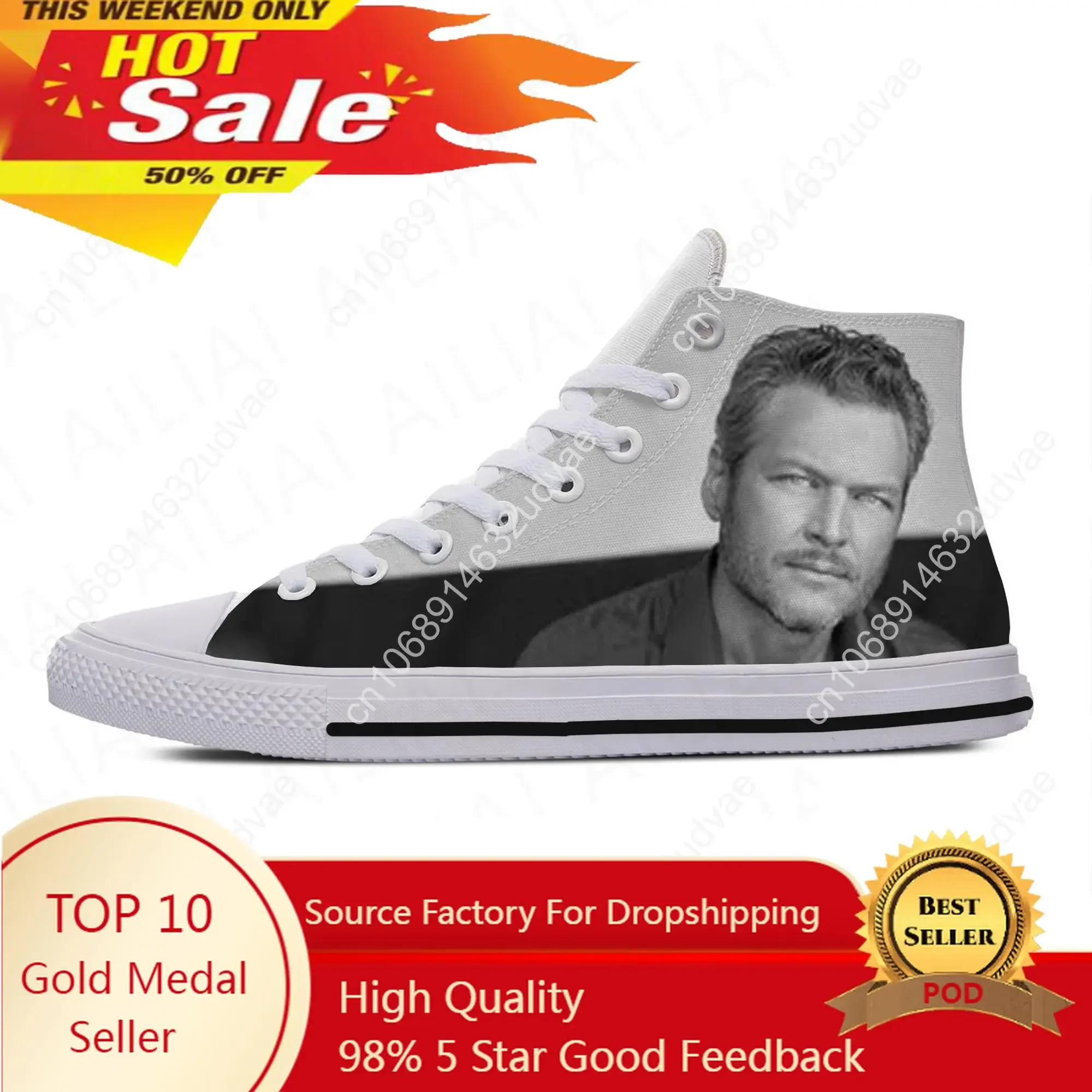 

Hot Cool Fashion New Summer High Quality Sneakers Latest Casual Shoes Men Women Blake Shelton High Help Classic Board Shoes