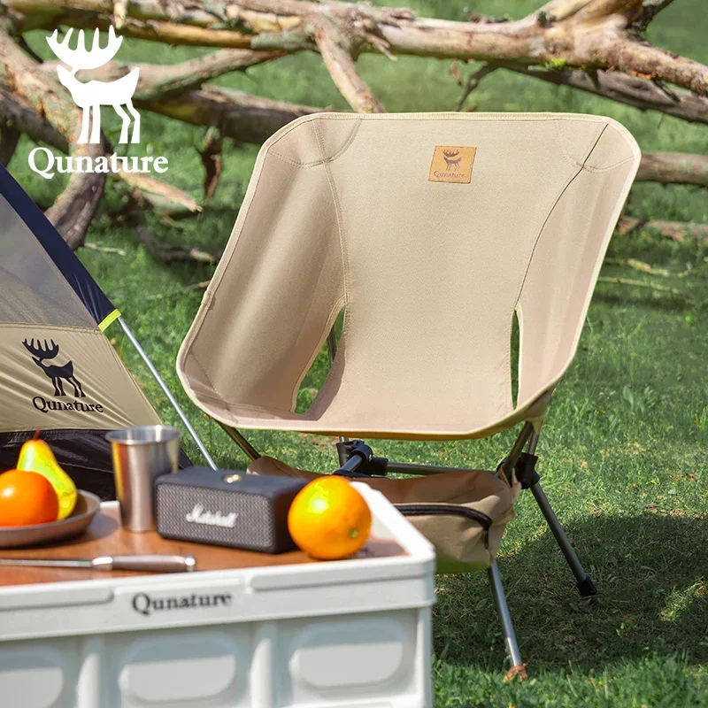 Qunature Camping Moon Chair Portable Folding Camping Chair Picnic Outdoor Lightweight 120KG Bearing ﻿Fishing