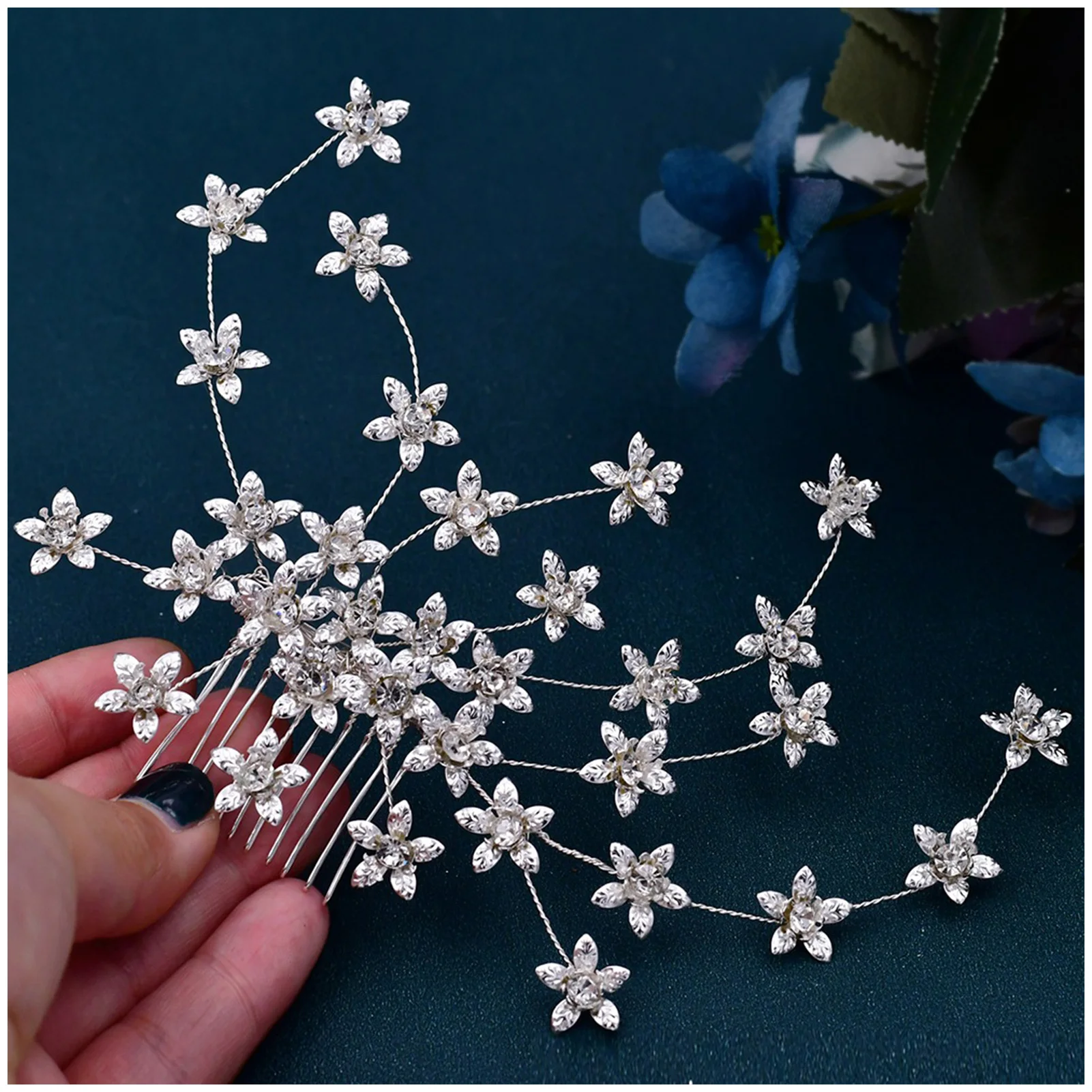 

Flower Vines Hair Combs Headbands for Women Girls Hair Accessories Metal Flower Hairpins Clips Bride Wedding Hair Jewelry