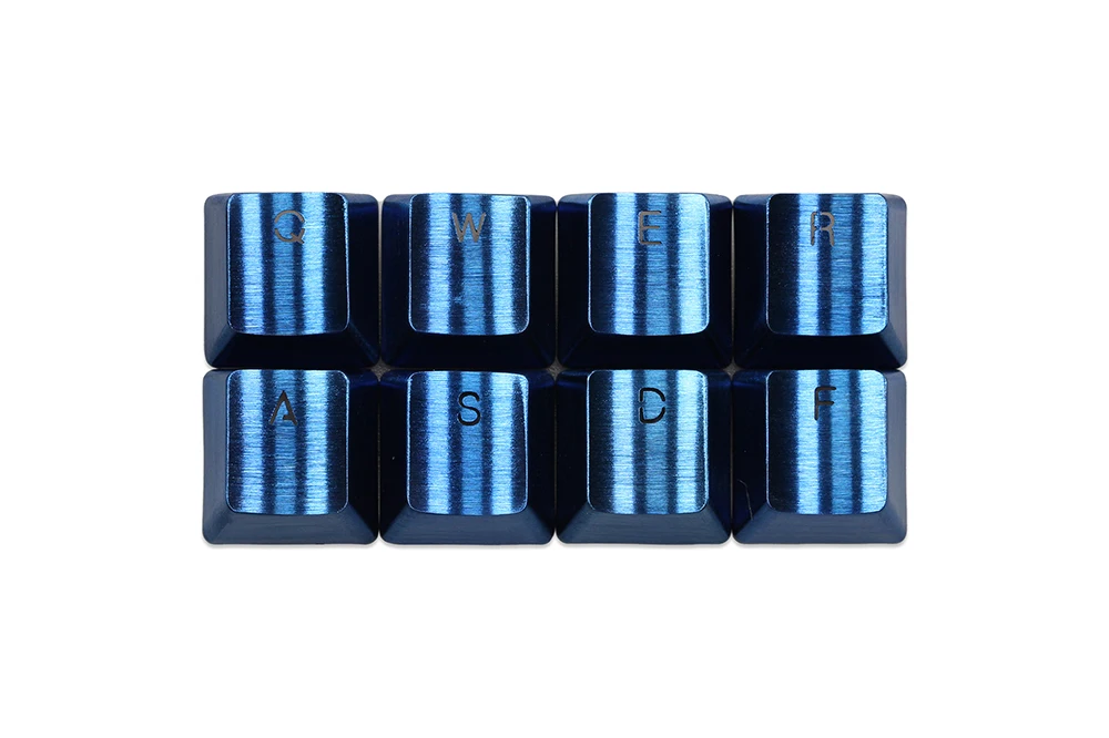 Teamwolf-mx Metal Keycap para Jogos de Teclado Rgb r3 Luz Através de Retroiluminação Preto Azul Ouro Gradiente Qwerwasd r2 Aço Inoxidável - Imagem 2