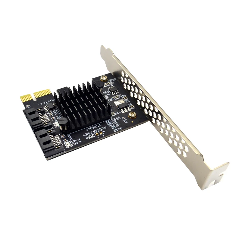 PCIE to SATA Expansion Card Marvell 9125 Chip PCI Express X1 to 2 Port SATA 3.0 6Gb Adapter Controller PCI-E SATA Extension Card — view 2