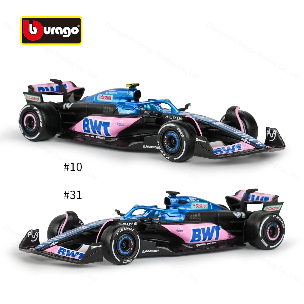 Bburago 1:43 BWT Alpine 2023 A523 #10 #31 F1 Racing Formula Car Static Simulation Diecast Alloy Model Car 4