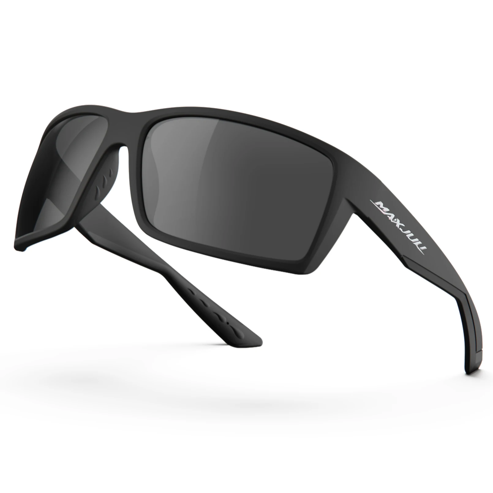 MAXJULI Lunettes de Soleil Polarisées Rectangulaires Extérieures pour Hommes Femmes, Lunettes de Soleil de Sport, Conduite, Pêche, Lunettes de Cyclisme 8122_voghion.com