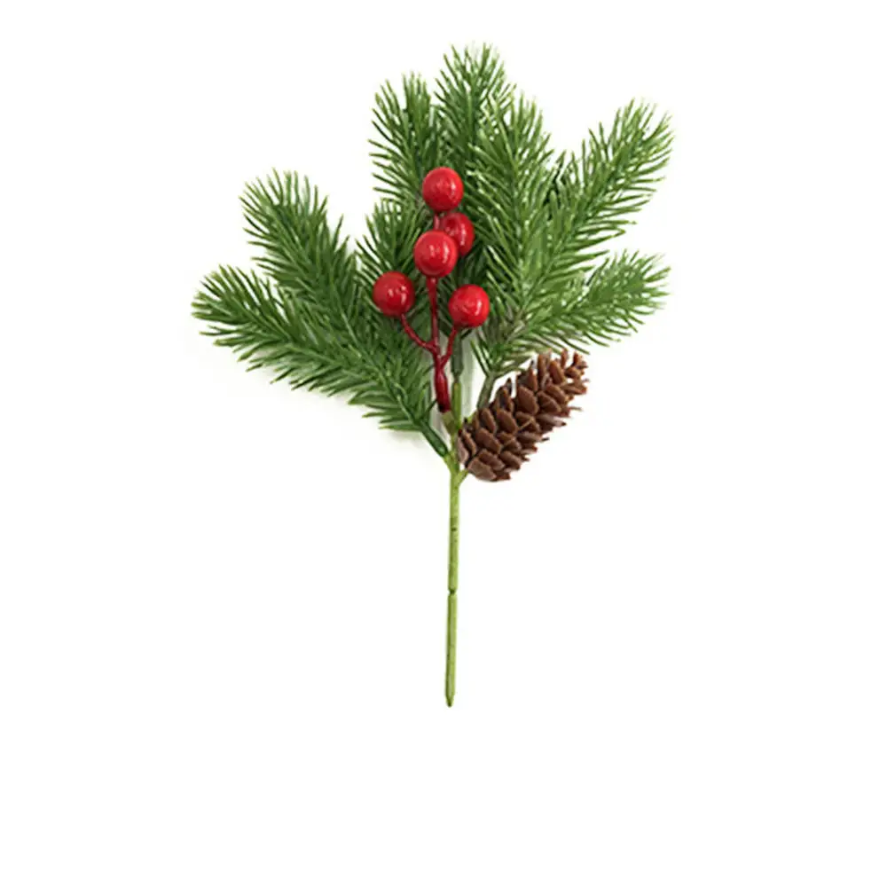 10Pcs Mini Simulation Christmas Pine Picks Stems Artificial