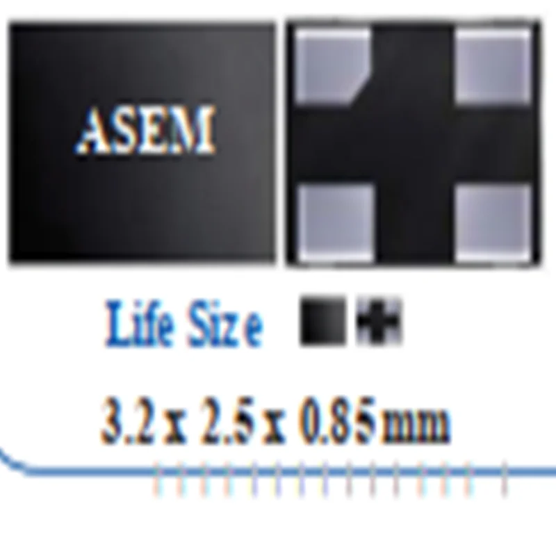 (5PCS)ASEM1-24.545MHZ-LC-T 발진기, 24.545MHZ 활성 패치 결정, CMOS 출력 3225 3.2*2.5 출력 전압: 3.3V
