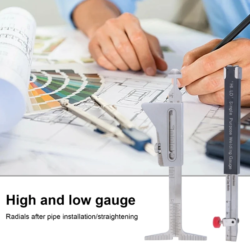 Stainless Steel Welding Gauge Accurate Fit Up Inspection Tool Internal Measurement Tool Precise Gauge for Engineers M89B