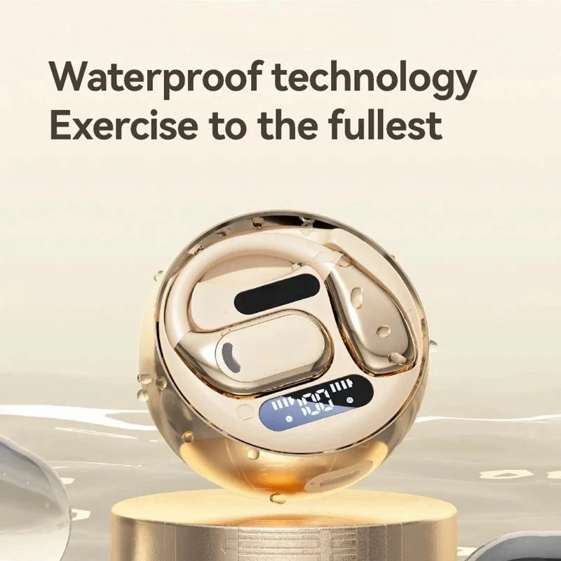 Wireless Open Ear Hook Earphone Stereo Noise-Cancelling Bluetooth 5.4 Headphones Sport HiFi Headset Low Latency For iPhone 16