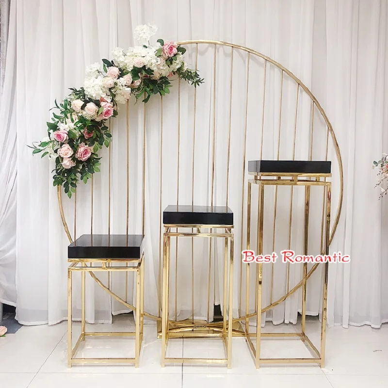 New wedding props iron arch outdoor wedding decoration flower door catwalk lead Mori stage background arrangement