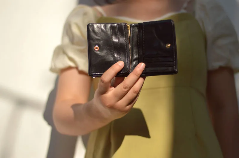 Aetoo Leder kleine Brieftasche Männer und Frauen kurze Geld klammer Schicht Rindsleder Münz geldbörse Vintage tun alte große Kapazität Reiß verschluss wal – Detail 4