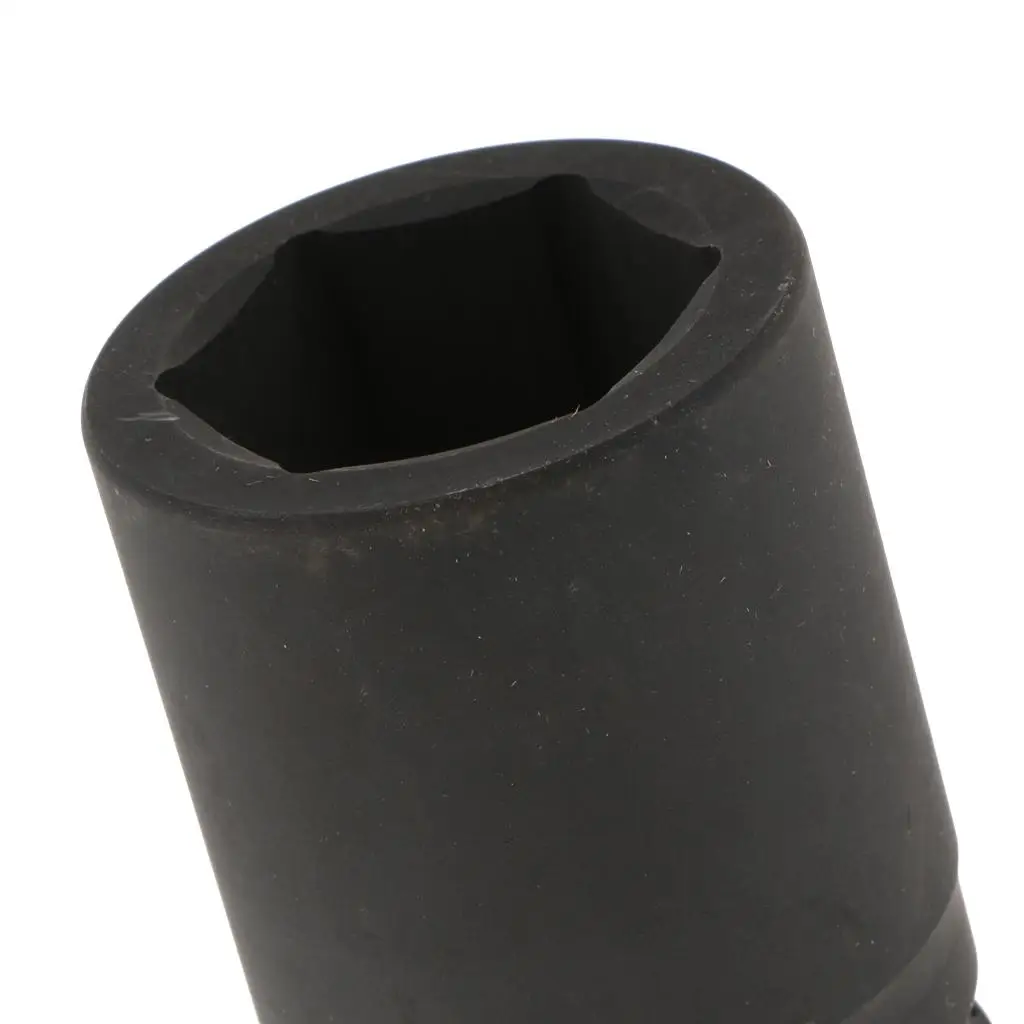 Heavy Duty 35mm Metric Impact Socket with 1 inch Drive, 6-Point, Black