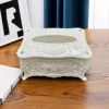 Simple European Tissue Box, Small Napkin Extraction Box, Restaurant, Bathroom, Office Desktop, Plastic Extraction Paper Storage 5