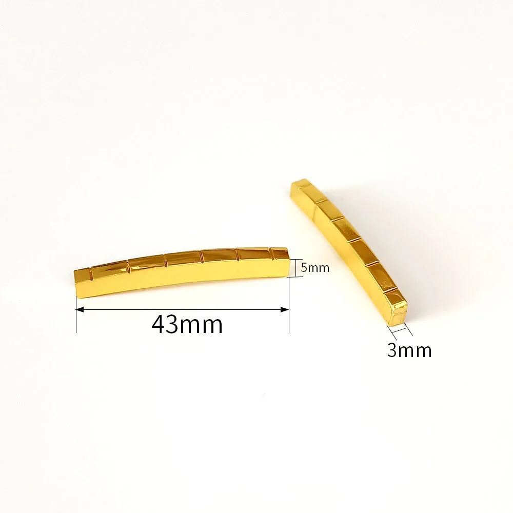 4/5/6 Saiten Messingmutter und Sattelschnur Multi Size Messing vergoldet für E-Gitarre, Akustikgitarre, Bassgitarrenteile – Detail 4