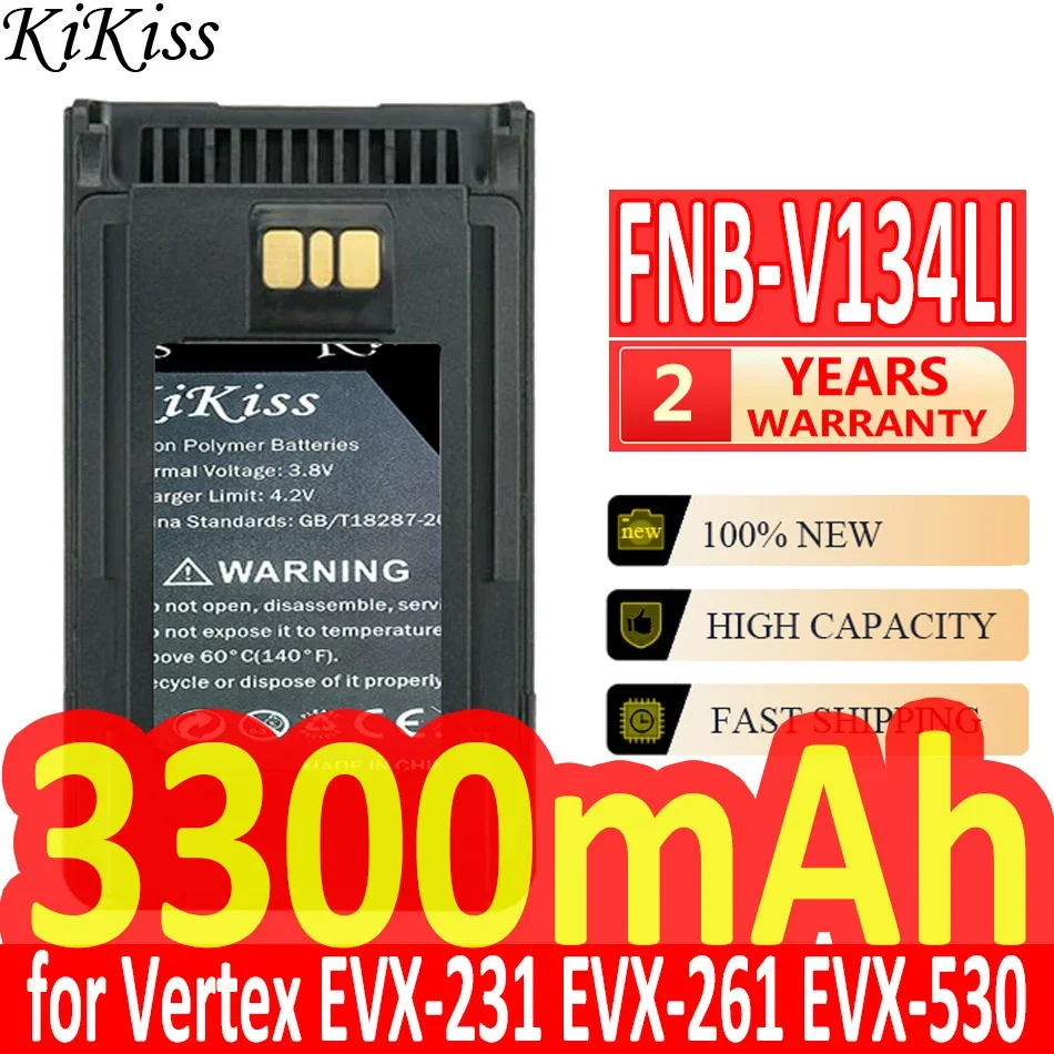 3300Mah Kikiss Potente Batteria Fnb-V134Li Per Vertex Yaesu Evx-231 Evx-261 Evx-530 Radio Bidirezionale
