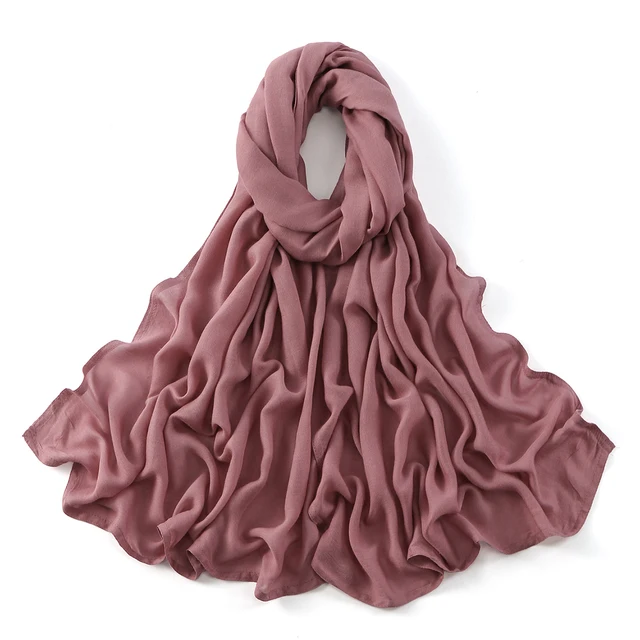 185*75 cm musulman Modal Hijab rayonne coton châles pour femmes mince plaine écharpe grande taille foulard islamique Turban bandeau