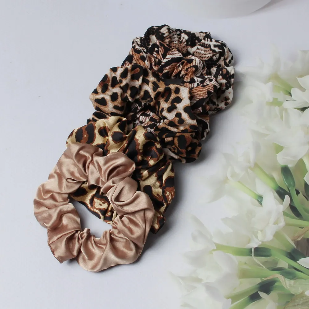 5er-Pack Polka Dots Haargummis, gestreifte Haarbänder, Scrunchies, Haargummis, Zopfbänder, Stoffbänder für Mädchen und Frauen – Detail 10
