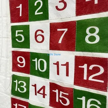 Calendario Avvento Natale Calendario Avvento con 24 tasche Conto alla rovescia 24 giorni