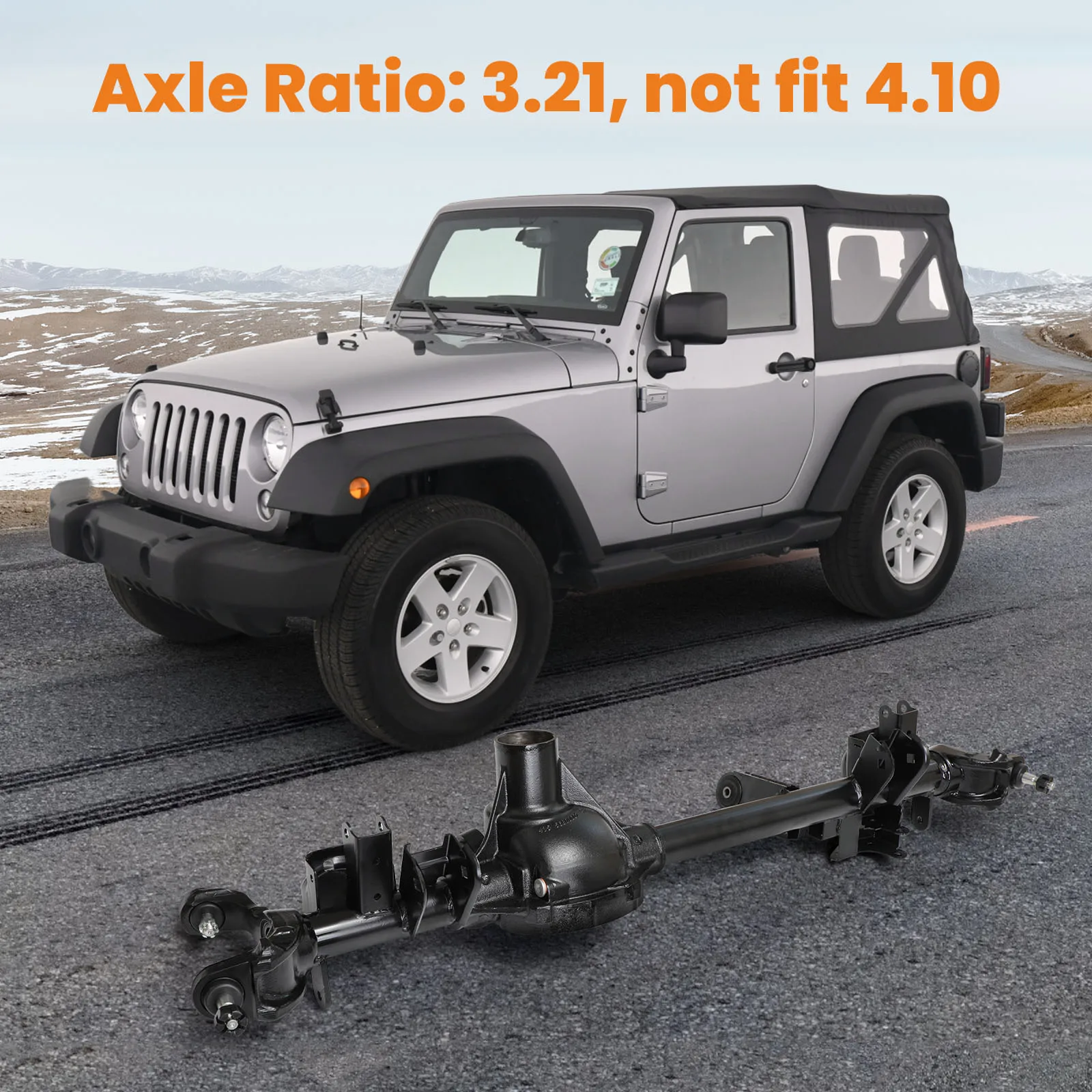 Front Axle Housing For Jeep Wrangler 0717 Axle Ratio 3.21 68004068AC