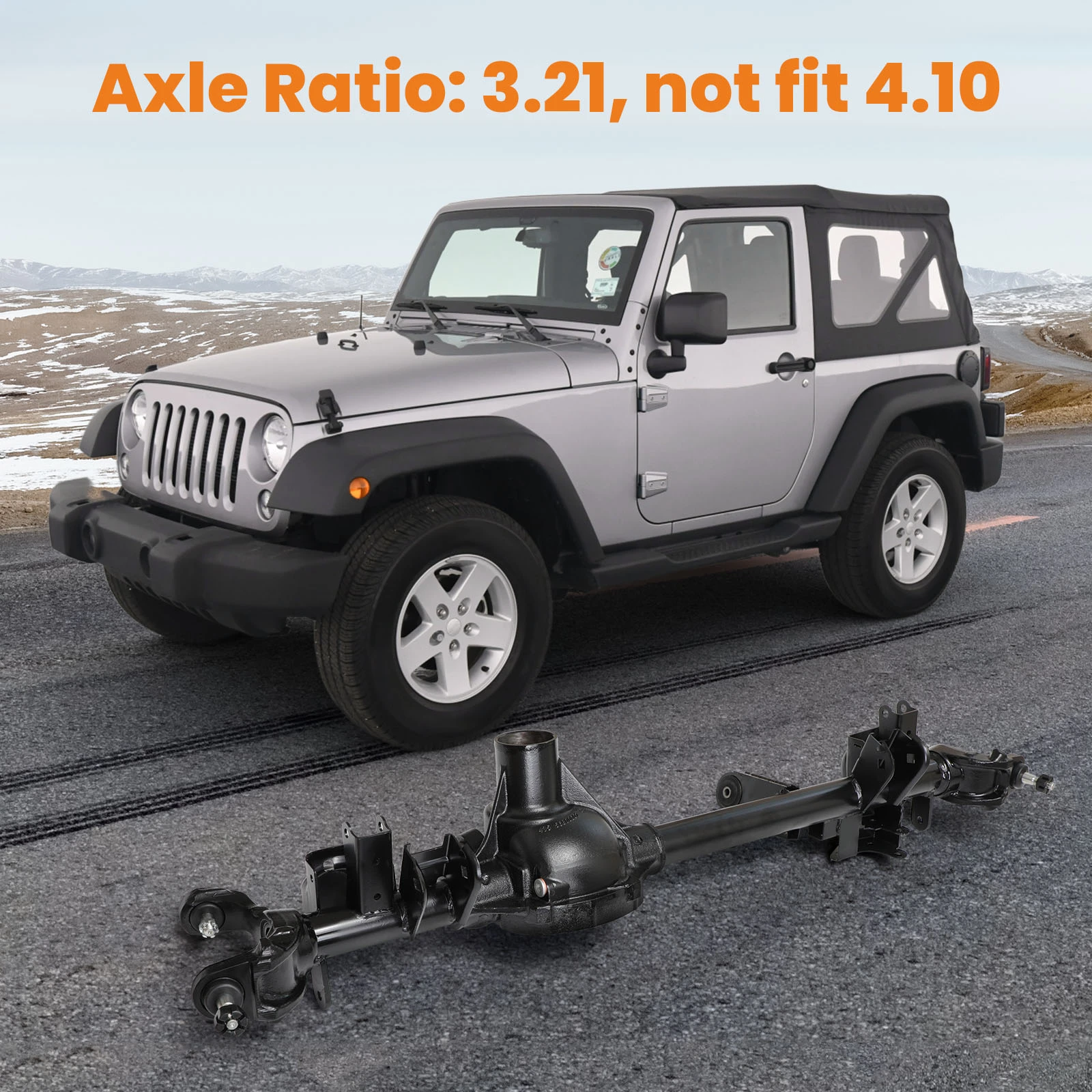 Front Axle Housing For Jeep Wrangler 07 17 Axle Ratio 3.21 68004068AC