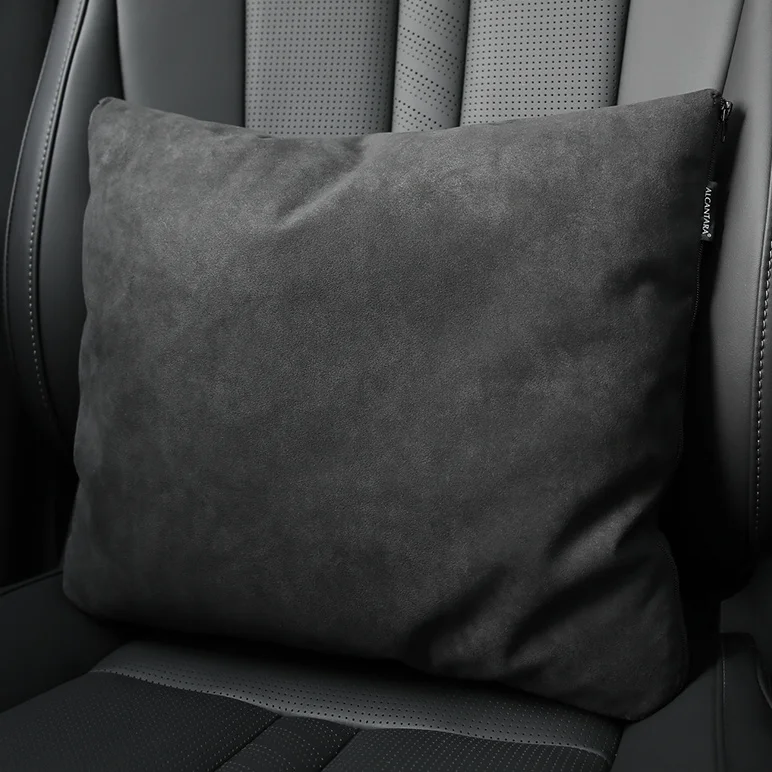 Four Seasons Universal Suede Car Waist Lumbar Support Pillow Cushion