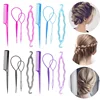 4Pcs Set Hair Disk Pull Hair Pins Clips Comb For Girls Hair Styling Tools Kit Braiding Donut Bun Maker Hairdressing Accessories 1