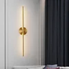 Modern Simple Living Room Bedroom Bedside copper Wall Sconce Lamps Up Down Background Opposite Luminous Black Led Wall Lights 3