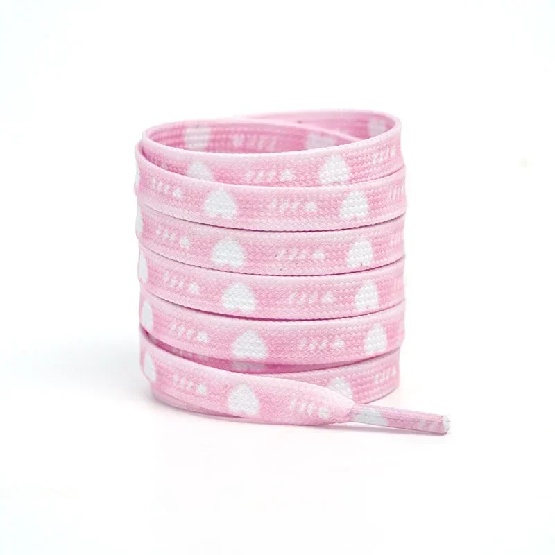 Romantic Pink Heart Shoelaces for Valentine's Day Sneakers