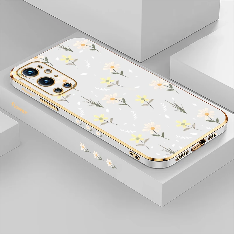 Elegant Floral Print Shockproof Silicone Phone Case