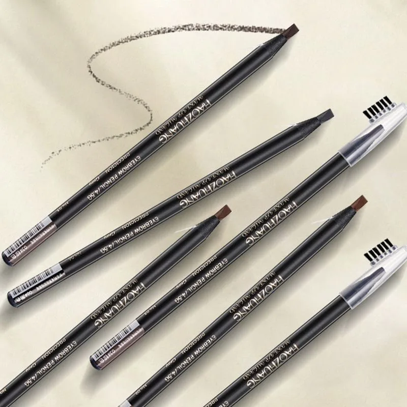 Hard Microblading Eyebrow Pen Natural Wild Brows Eye Brow Definer Enhancers Pencil Waterproof Long Lasting 6