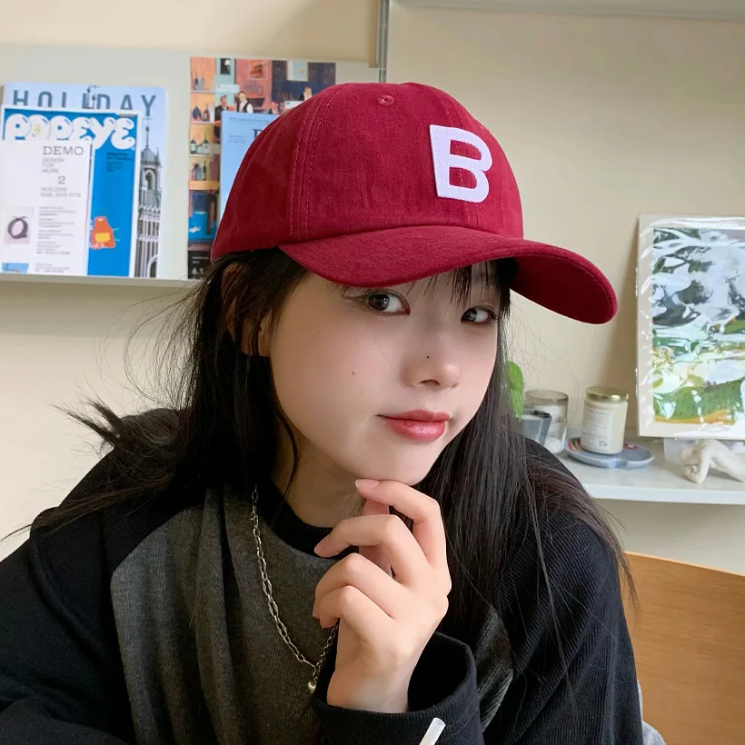 

Women's Korean Version Of The B Letter Peaked Cap Wild Casual Baseball Hat Men's Daily Durable Simple Sunshade Couple