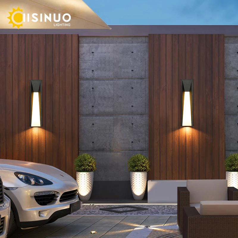 Outdoor Wall Lamp LED Black Lighting Exterior Light Fixtures AC110 220V Porch Lights Wall Mounted Garden Lamp for Patio Entryway led light led wall lamp wall light