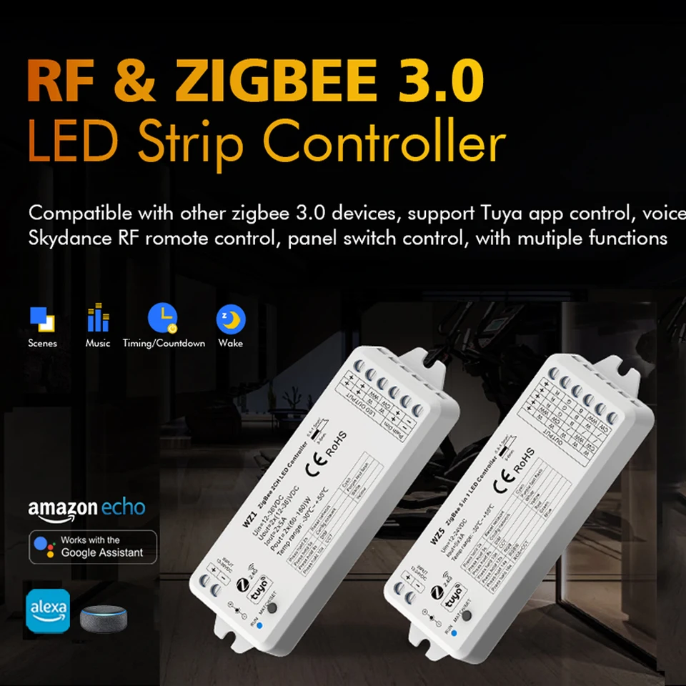 ZigBee LED Dimmer - Smart Home Controller 12V/24V Für Alexa & Google Assistant