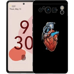 Heart Art Shockproof Silicone Phone Case Cover - Soft Protective Shell with Stylish Design - Pixel 6 Pro 5g (A1)
