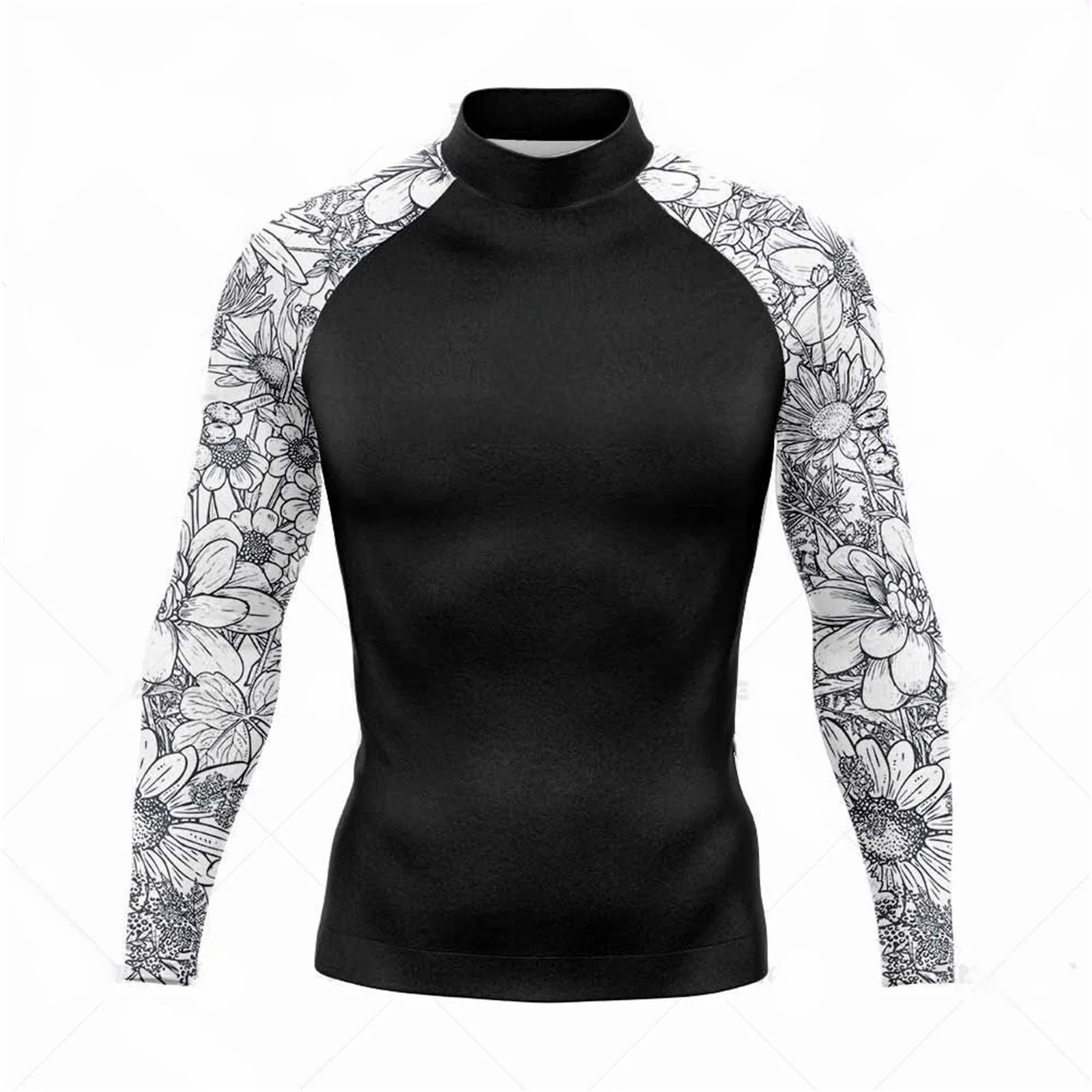 Men's Rash Guard Swim Shirts UPF 50+ UV Sun Protection Quick Dry