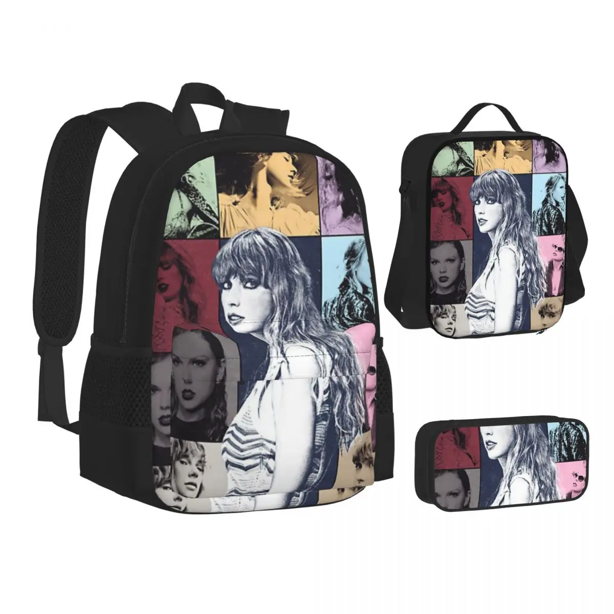 

The Eras Tour Backpacks Boys Girls Bookbag Children School Bags Cartoon Kids Rucksack Lunch Bag Pen Bag Three-Piece Set