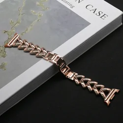 Elegant Stainless Steel Bracelet for Women - Premium Watch Band Replacement (Rose gold)