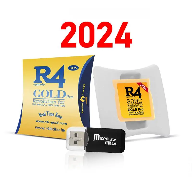 

New 2024 R4 card adapter game card HK silver card white card gold card NDS burning card 2024 version R4i SDHC NDS game card